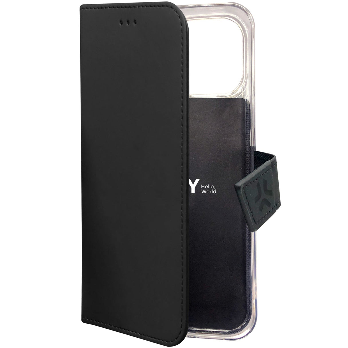 Celly Wally Wallet Case iPhone 15 Pro Max Svart