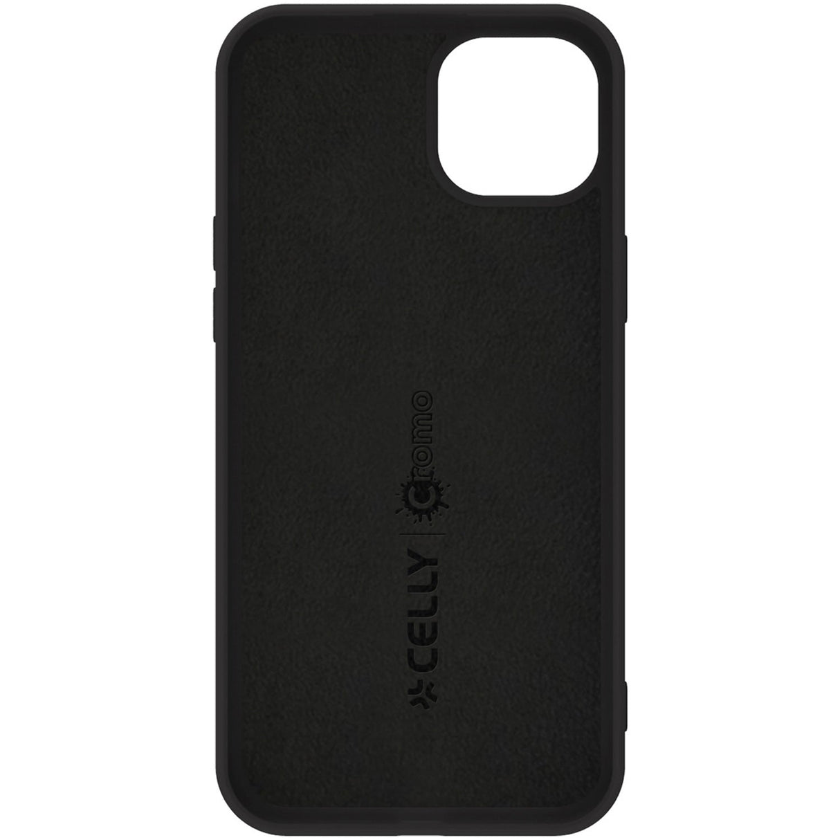 Celly Cromo Soft rubber case iPhone 15 Svart