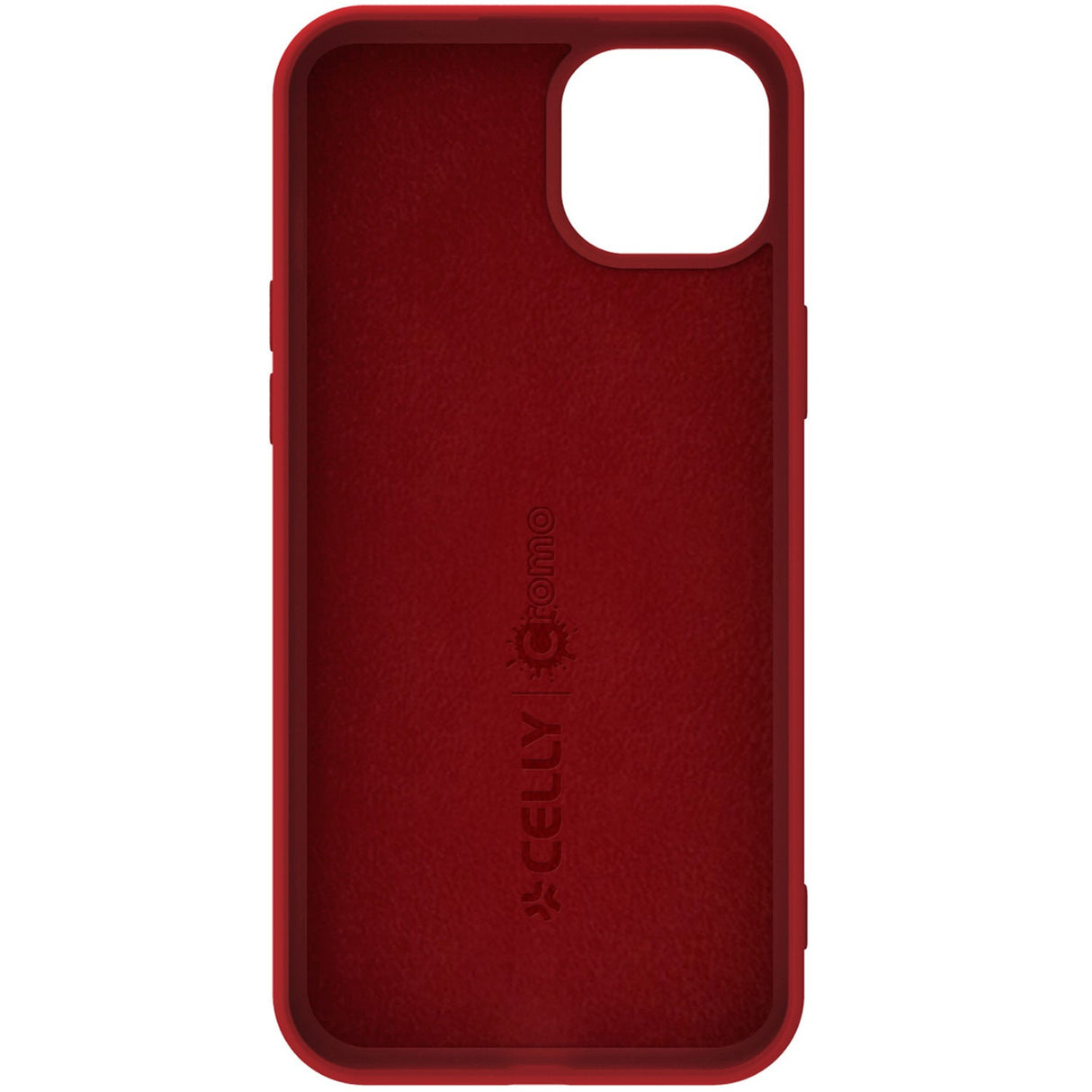 Celly Cromo Soft rubber case iPhone 15 Röd
