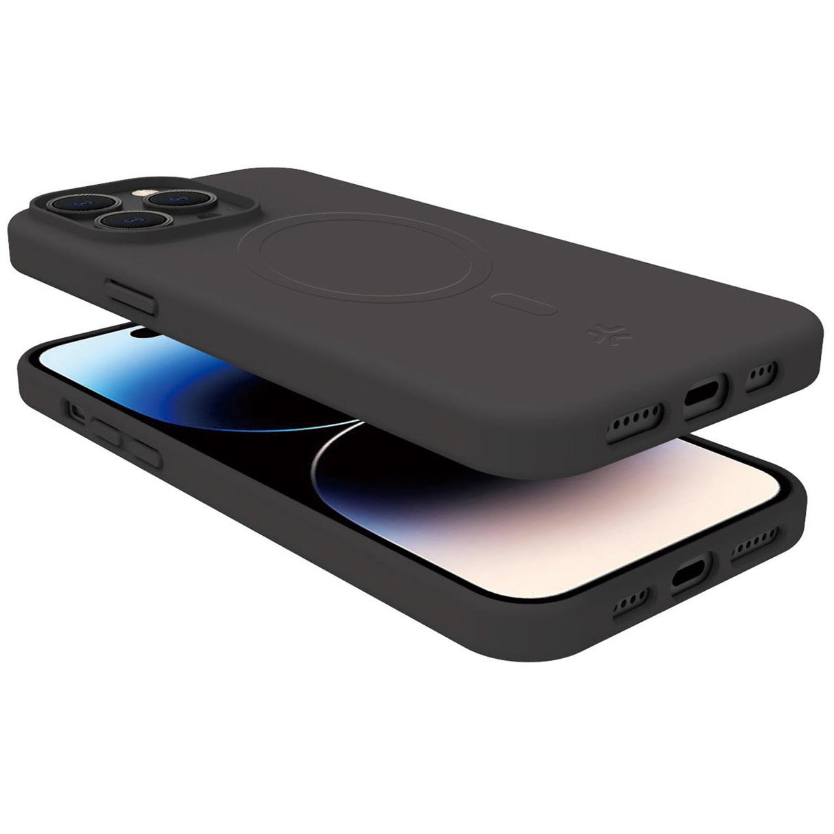 Celly Cromomag Soft rubber case MagSafe-kompatibelt iPhone 15 Pro Svart