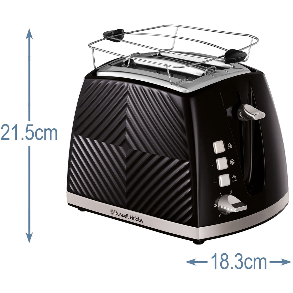 Russell Hobbs Brödrost Svart Groove 2S Toast 26390-56