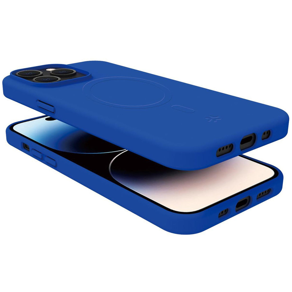 Celly Cromomag Soft rubber case MagSafe iPhone 15 Pro Blå