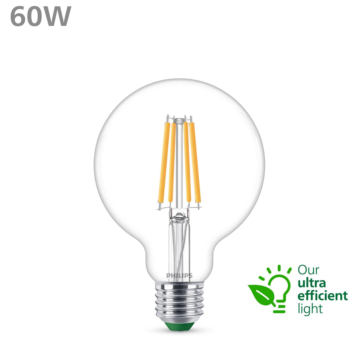 Philips Led E27 G95 Glob 4W (60W) Klar 840Lm 2700K Energiklass A