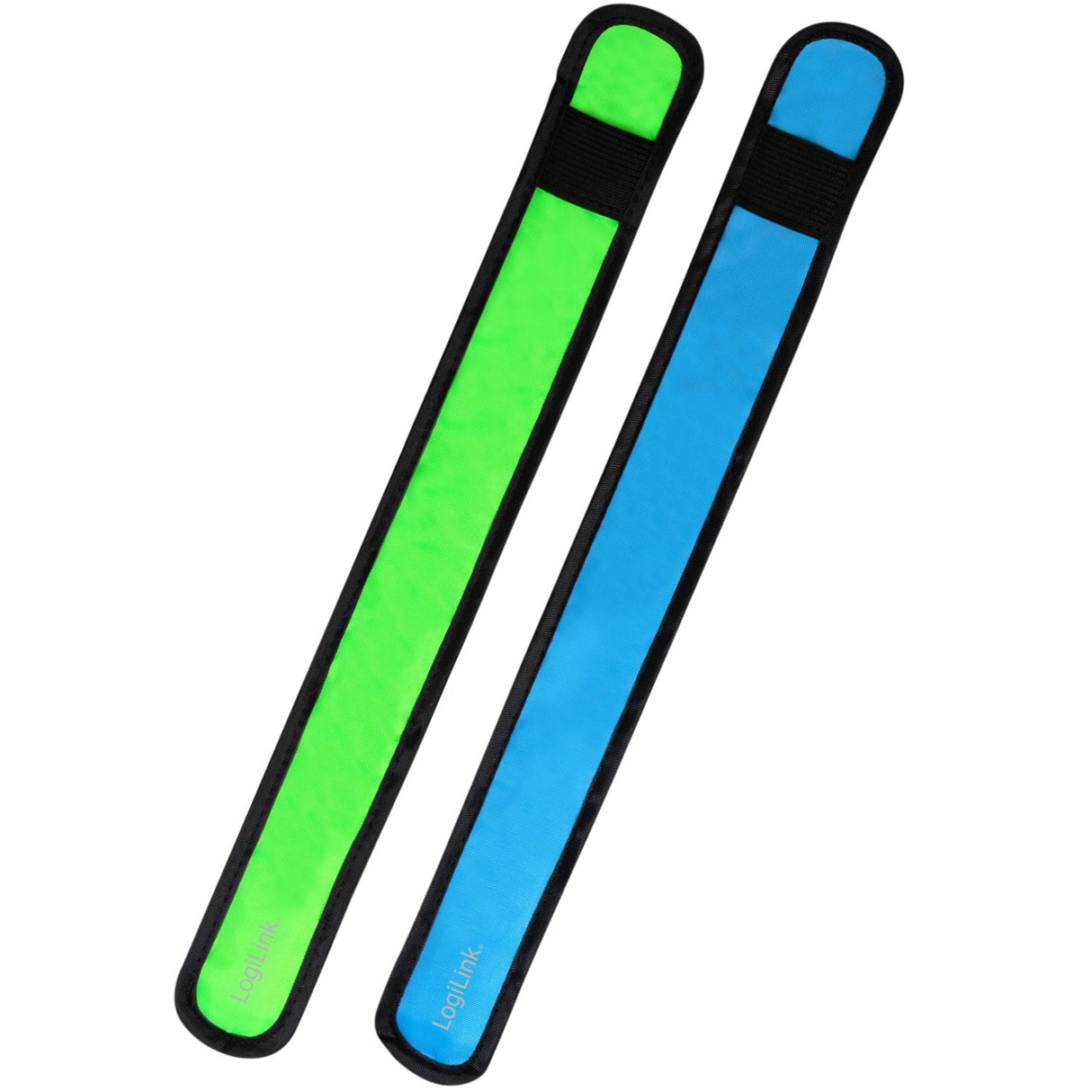LogiLink LED-Reflexband Slap-Wrap 2-Pack Blå + - Grön
