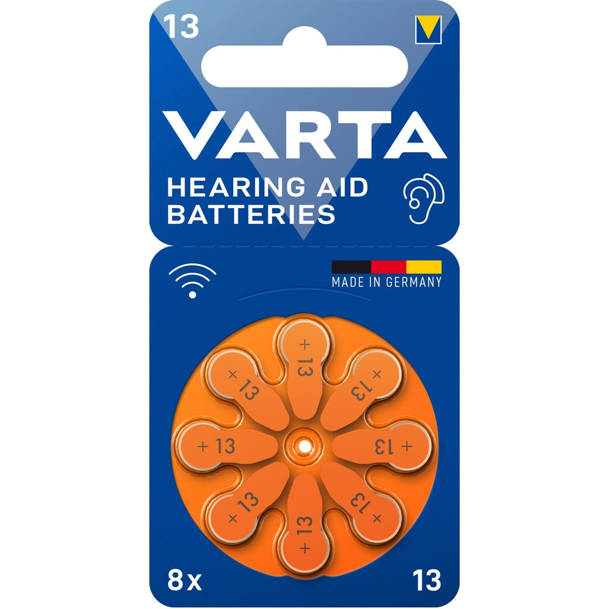 Varta Hörapparatsbatteri 13 / A13 / PR48 8-Pack