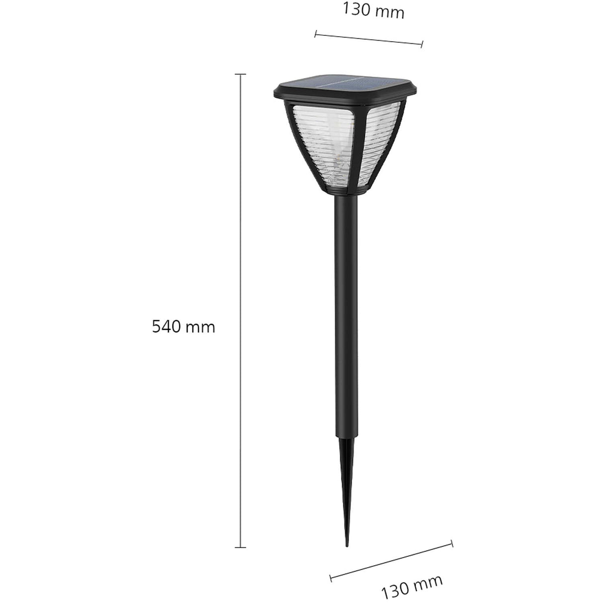 Philips Vapora Trädgårdslampa Solcell Led 200Lm Svart