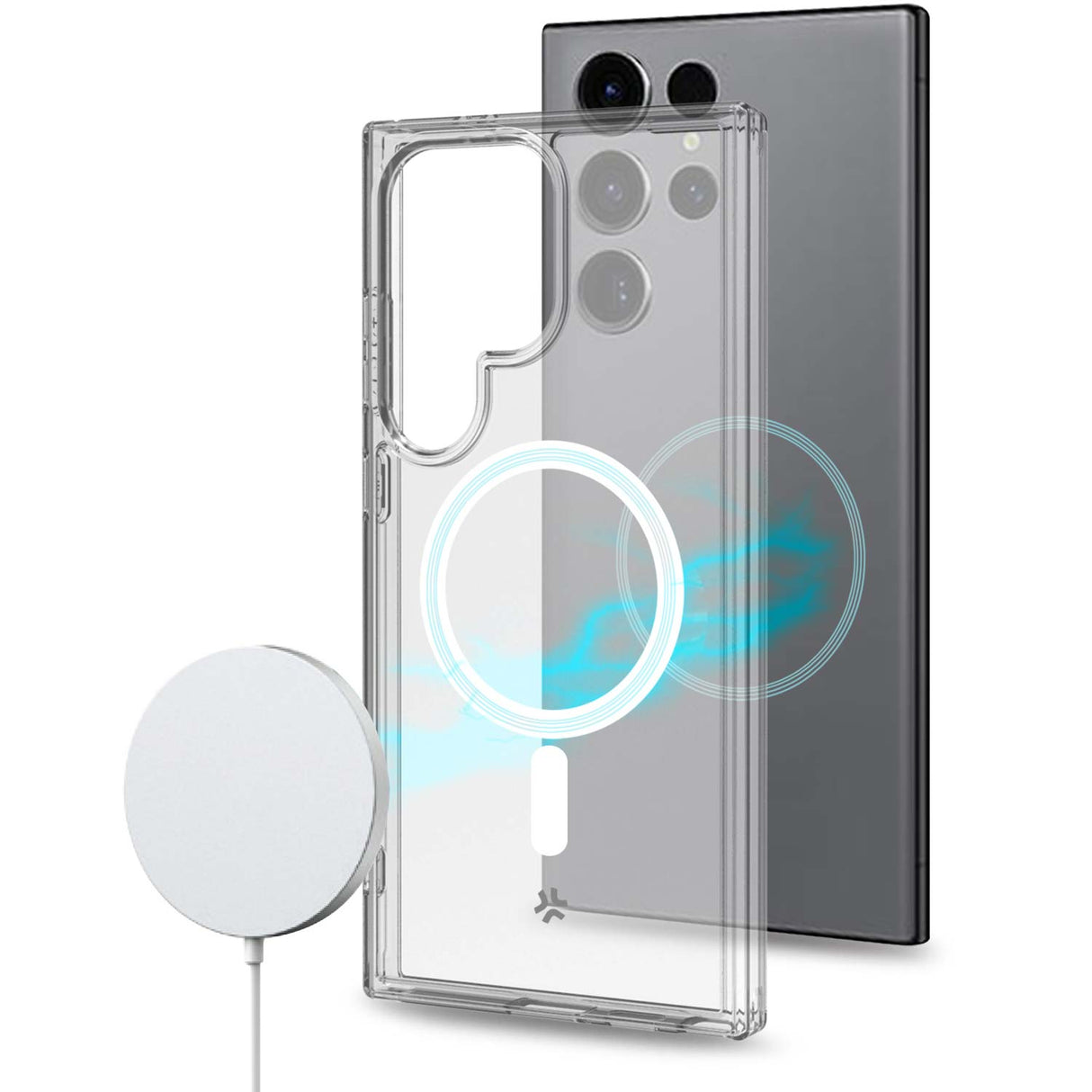 Celly Gelskinmag Magnetic TPU Cover Galaxy S24 Ultra 5G Transparent