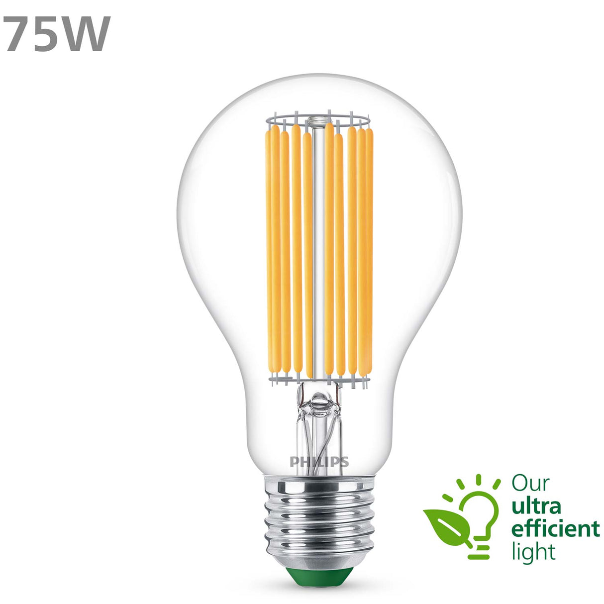 Philips LED E27 Normal 5,2W (75W) Klar 1095lm 2700K Energiklass A