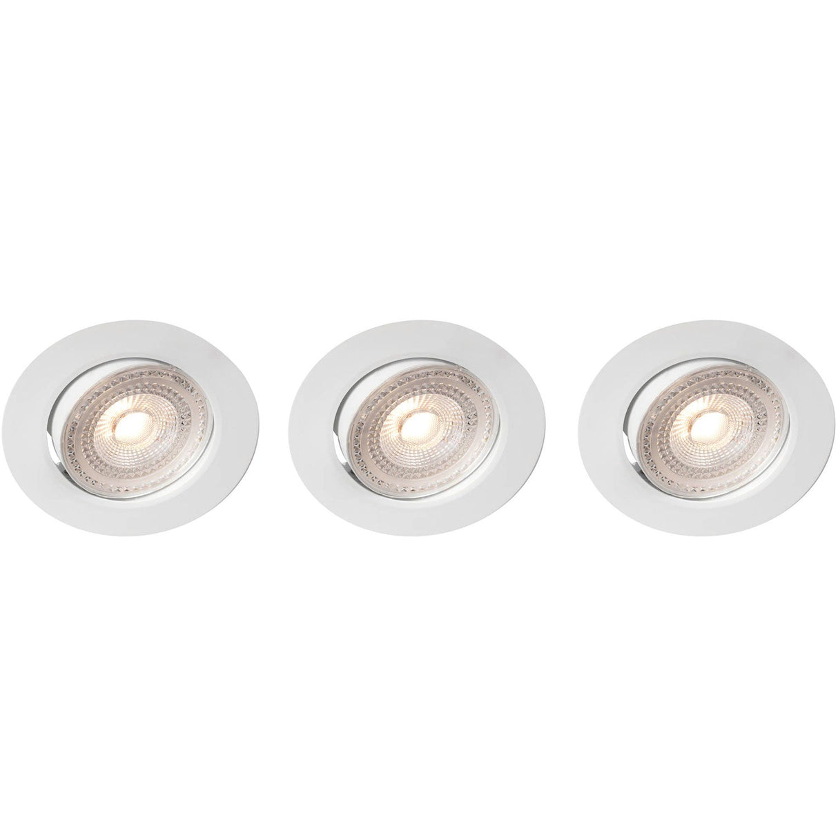 Llitt Sara 230V Dimbar Downlight Spotlight 3000K 400Lm Ip44 3-Pack Vit