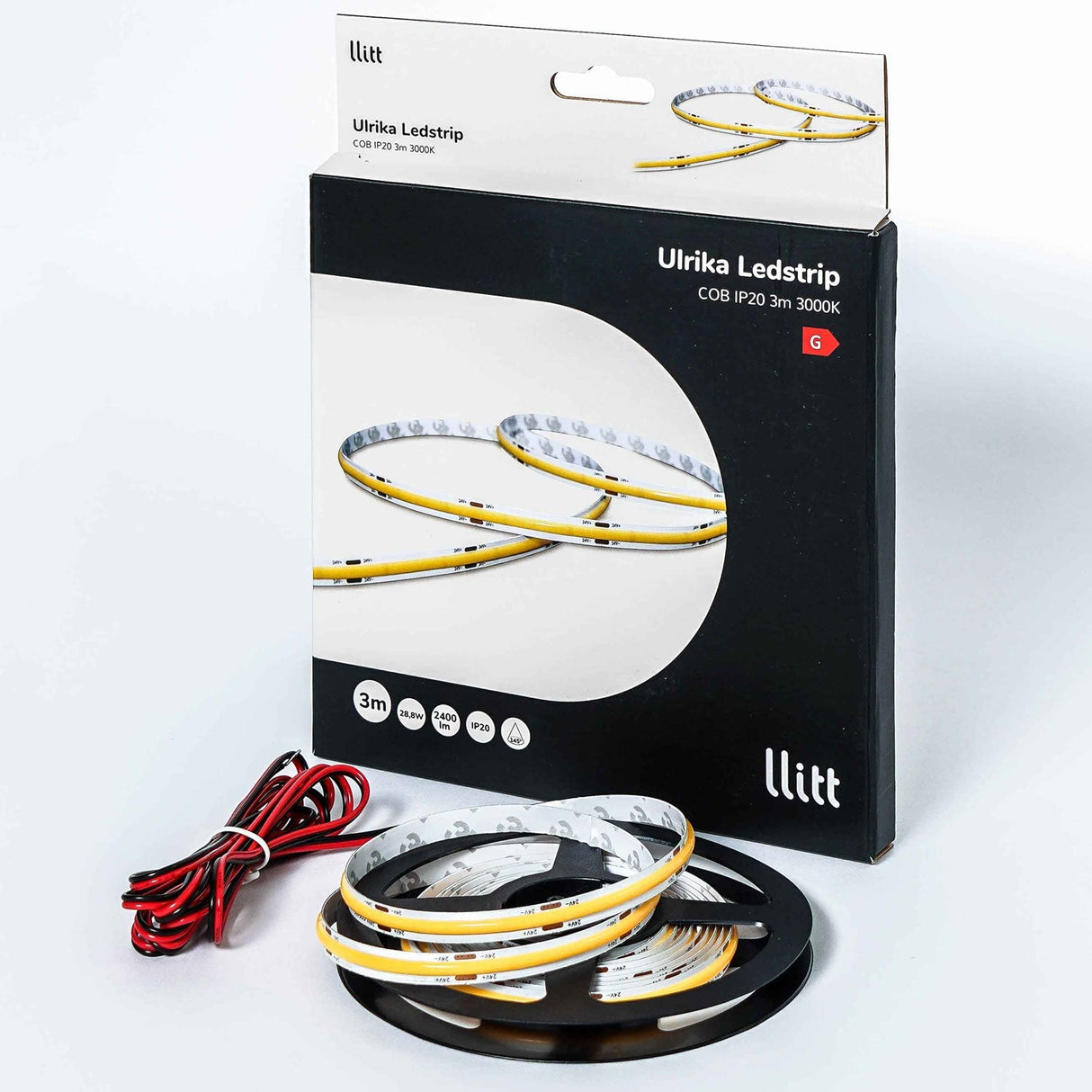 Llitt Ulrika Ledstrip Cob-Led Utan Trafo Ip20 3M 3000K