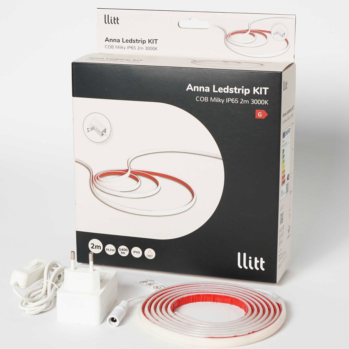 Llitt Anna Ledstrip Kit Cob-Led Milky Ip65 2M 3000K