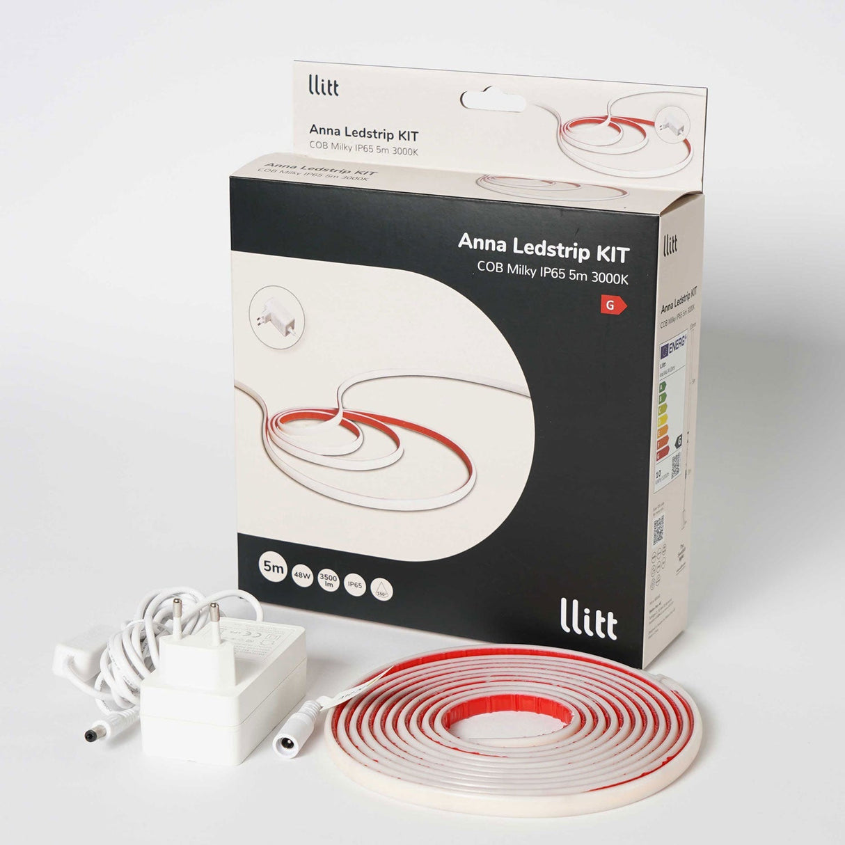 Llitt Anna Ledstrip Kit Cob-Led Milky Ip65 5M 3000K
