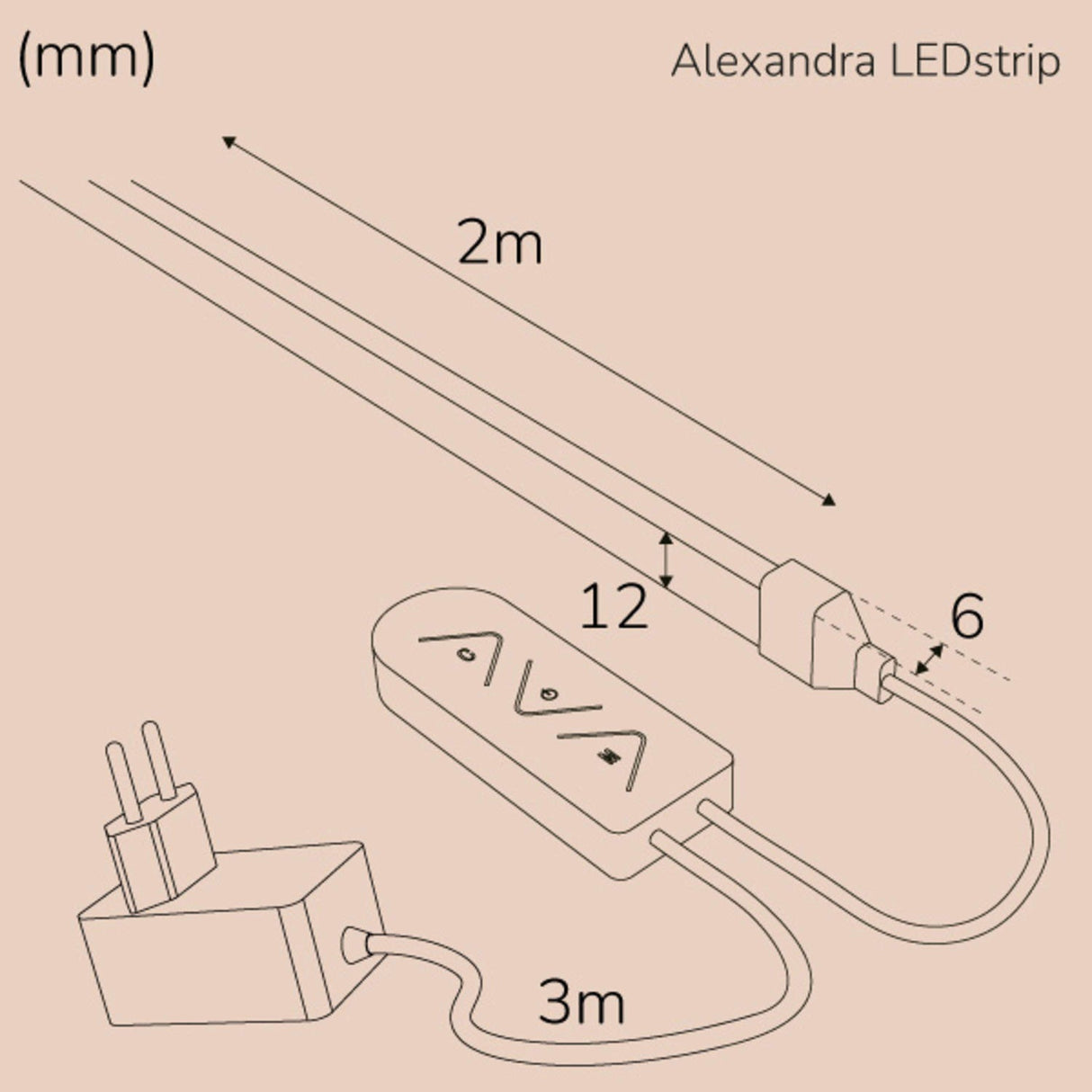 Llitt Alexandra Ledstrip Kit Rgbic Neon Ip65 Smart Tuya Wifi 2M