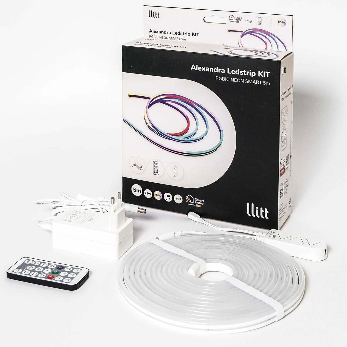 Llitt Alexandra Ledstrip Kit Rgbic Neon Ip65 Smart Tuya Wifi 5M