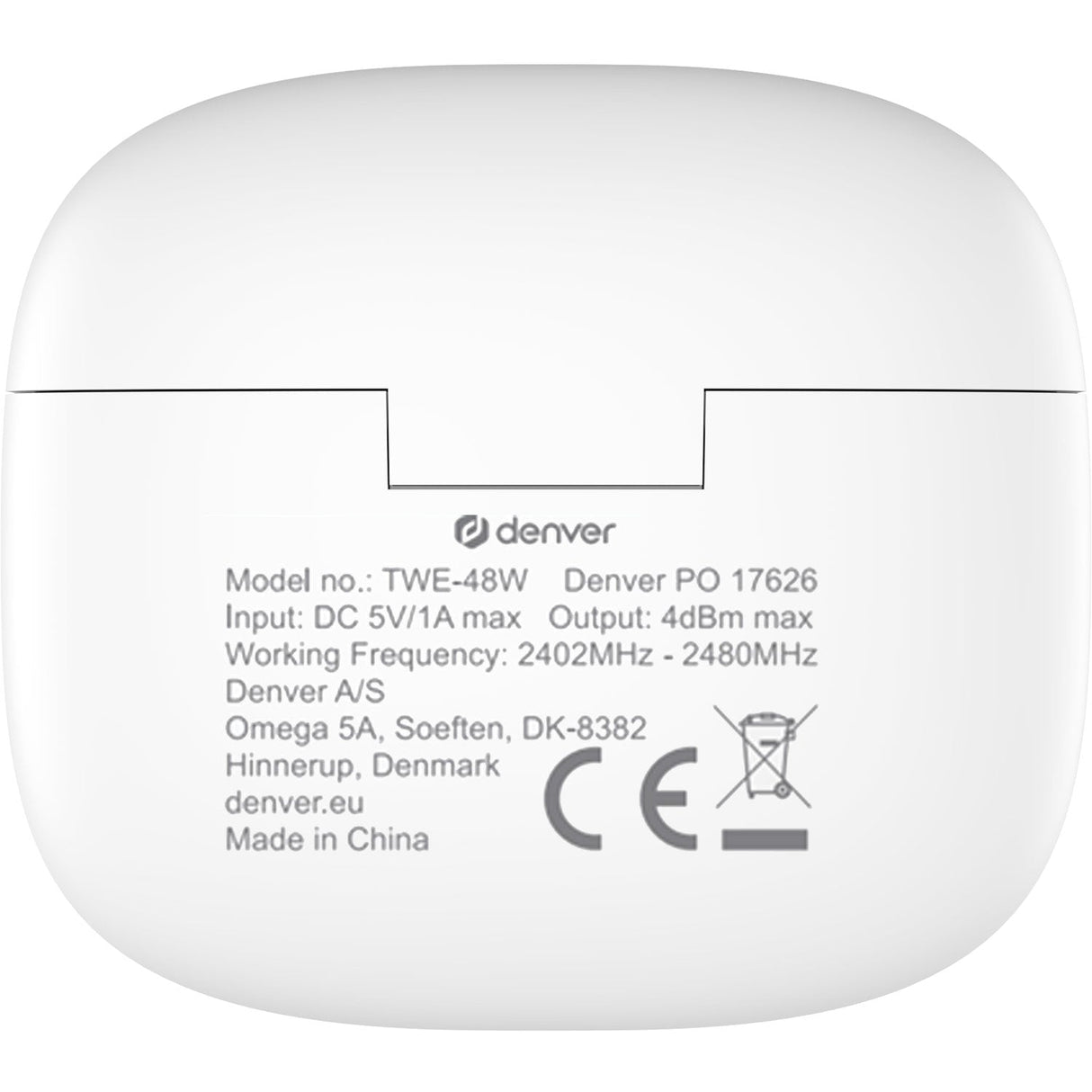 Denver Hörlurar In-Ear TWS 6h TWE-48W Vita