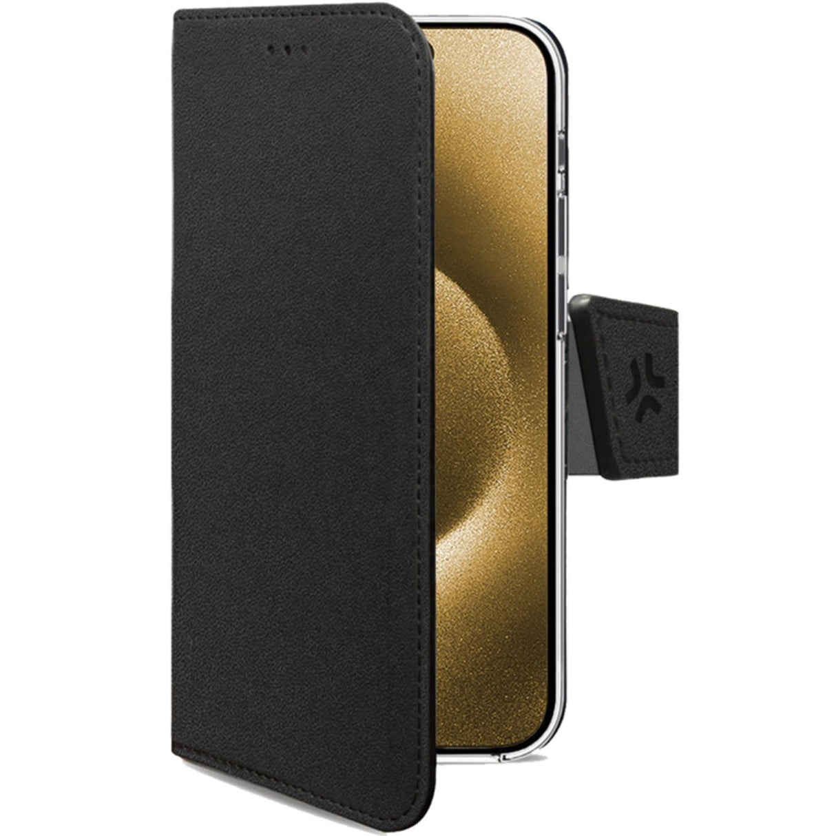Celly Wally Wallet Case iPhone 16 Plus Svart