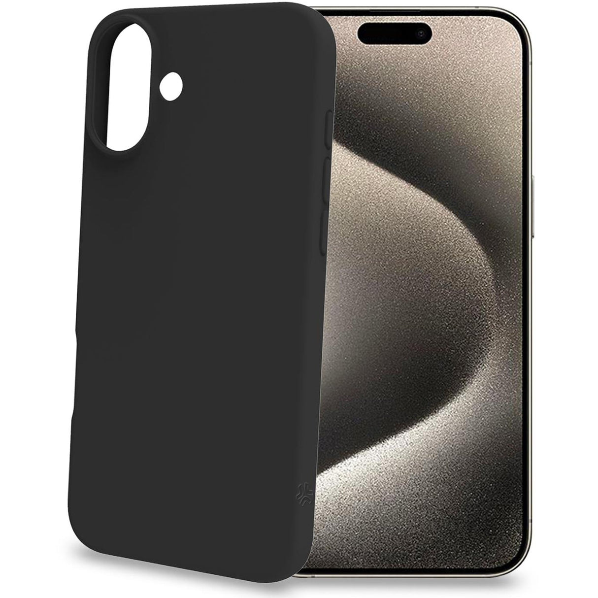 Celly Cromo Soft rubber case iPhone 16 Plus Svart