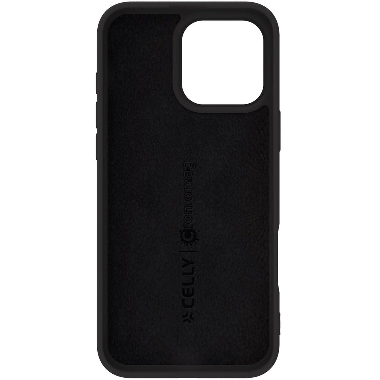 Celly Cromomag Soft rubber case MagSafe-kompatibelt 16 Pro Max Svart