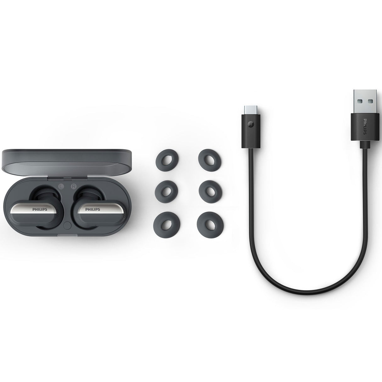 Philips Hörlurar In-Ear TWS ANC IPX4 7+21 h – TAT6908BK/00 Svarta
