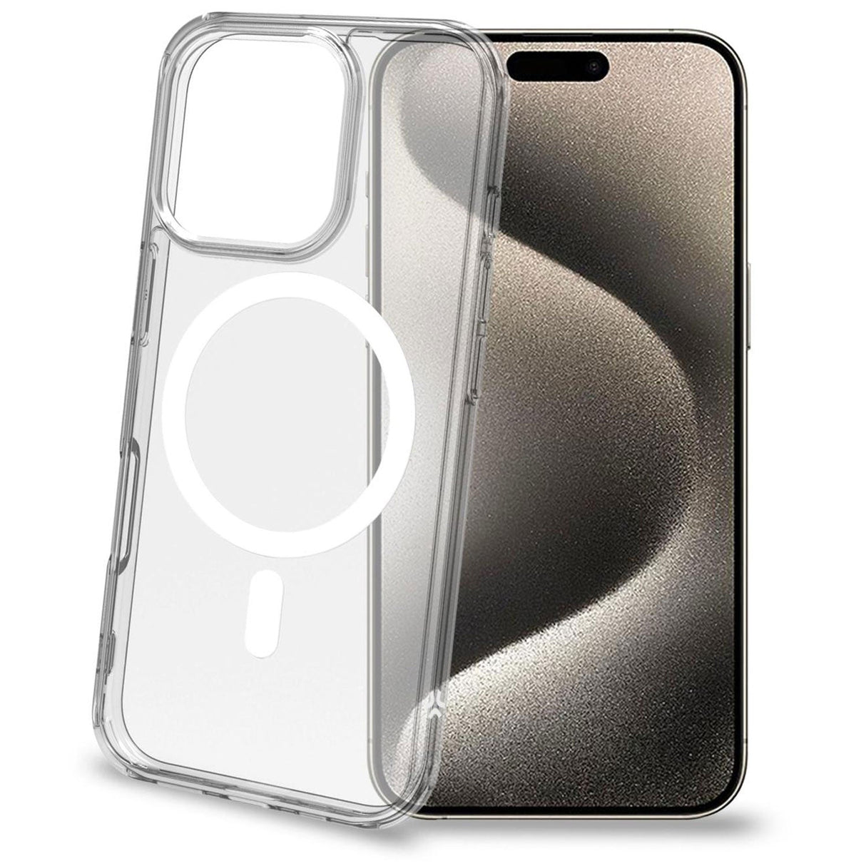 Celly Gelskinmag Magnetic Cover MagSafe iPhone 16 Plus Transparent