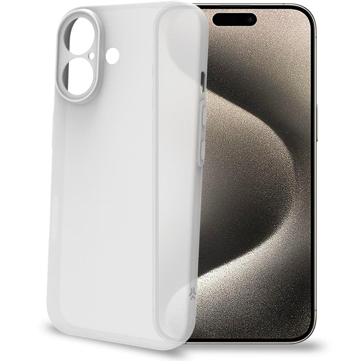 Celly SPACE Super Thin Cover iPhone 16 Vit