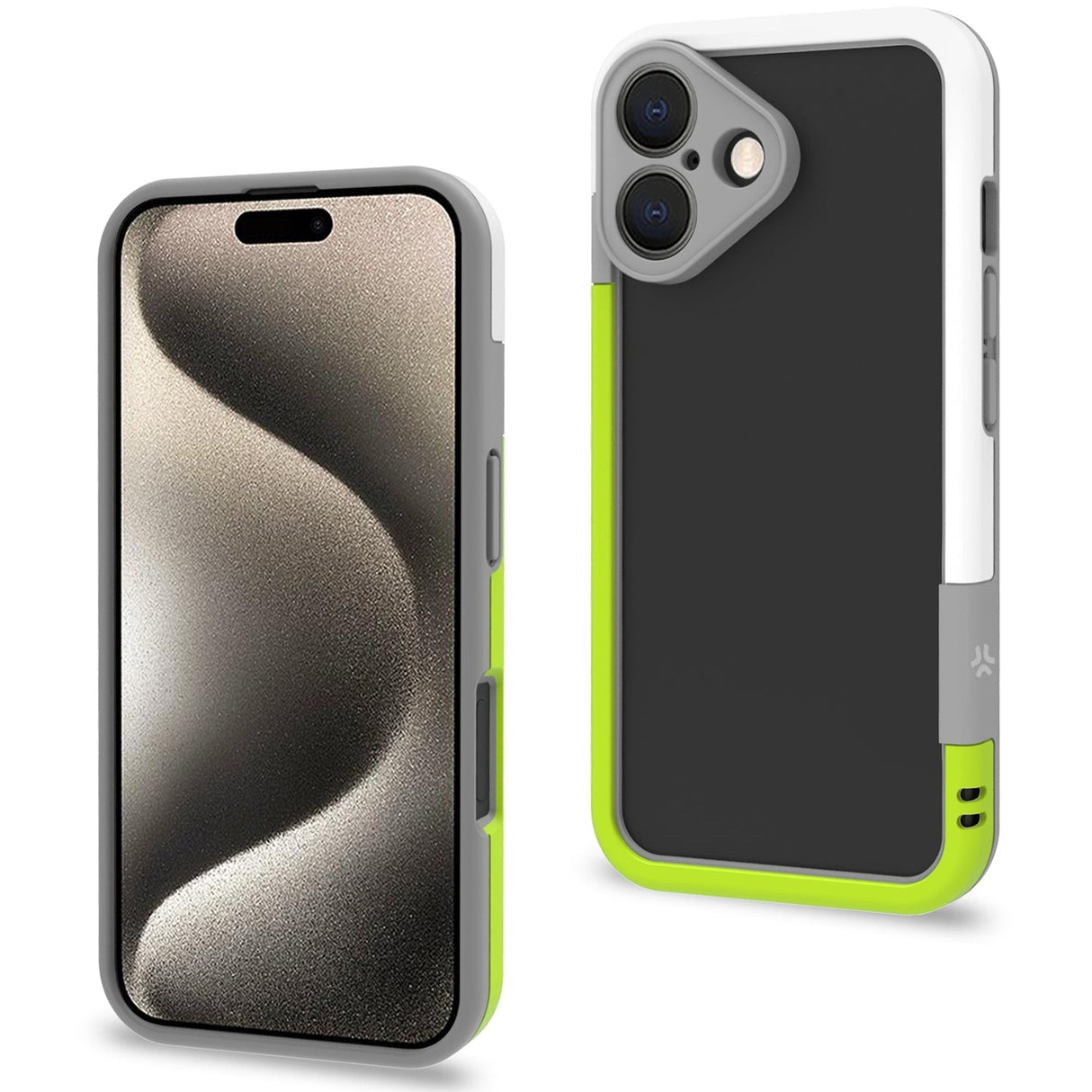 Celly Bumper iPhone 16 Vit/Limegrön