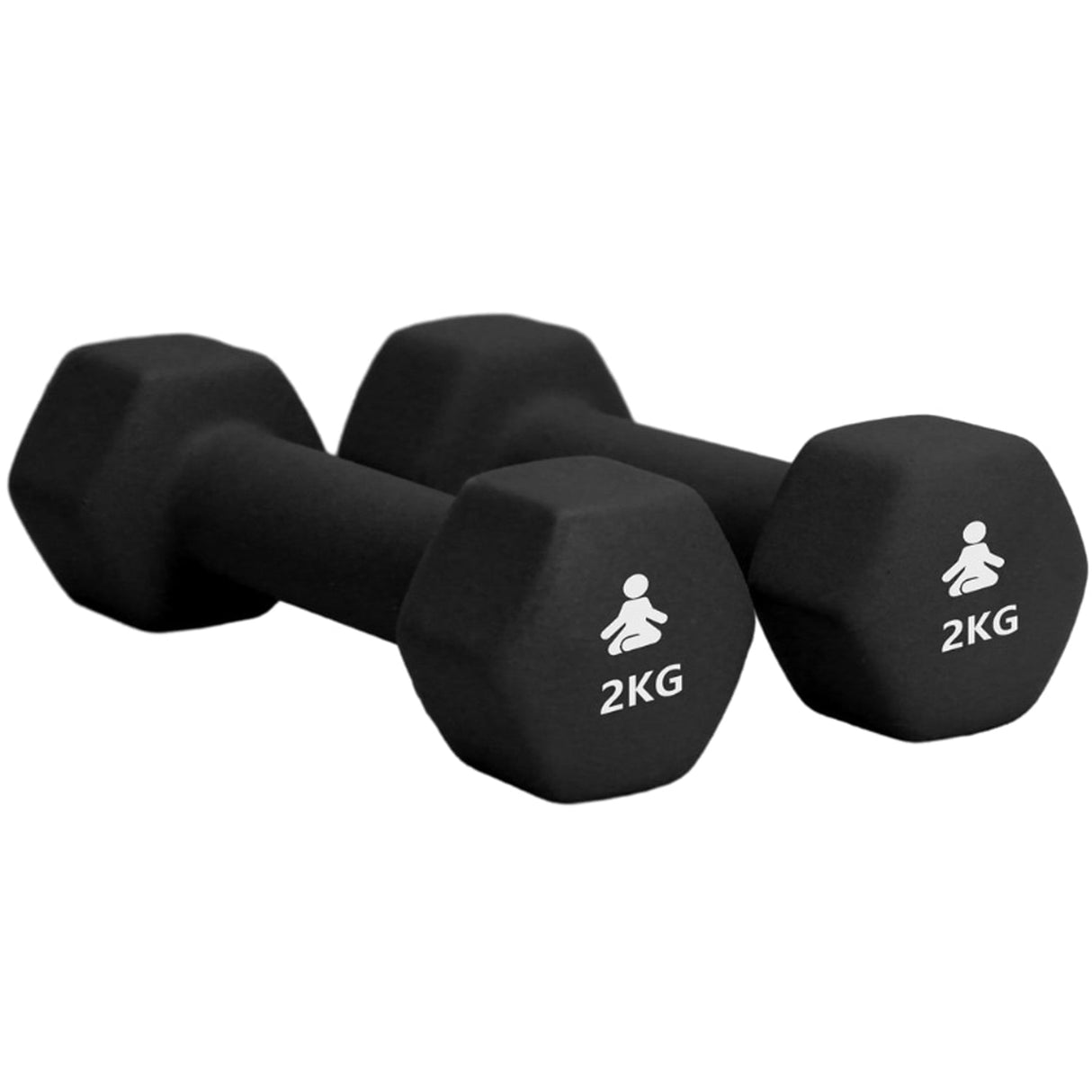 Fitpaddy Hantlar 2 x 2kg - Svarta Neoprenhantlar