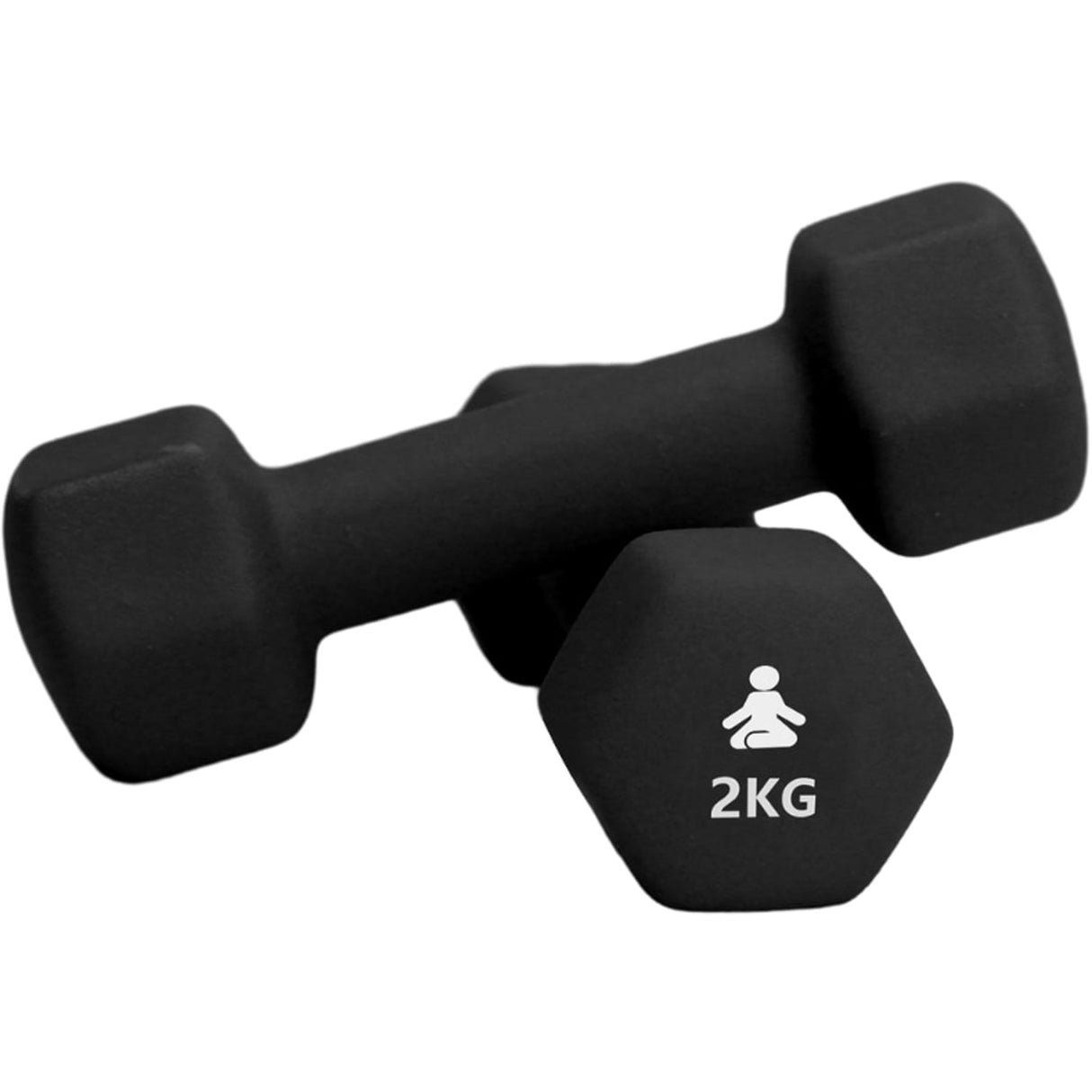 Fitpaddy Hantlar 2 x 2kg - Svarta Neoprenhantlar