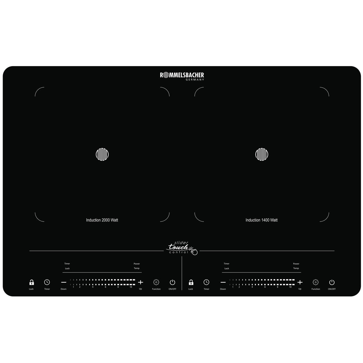 Rommelsbacher Kokplatta Dubbel Induktion Ct 3420/In 2000W Led
