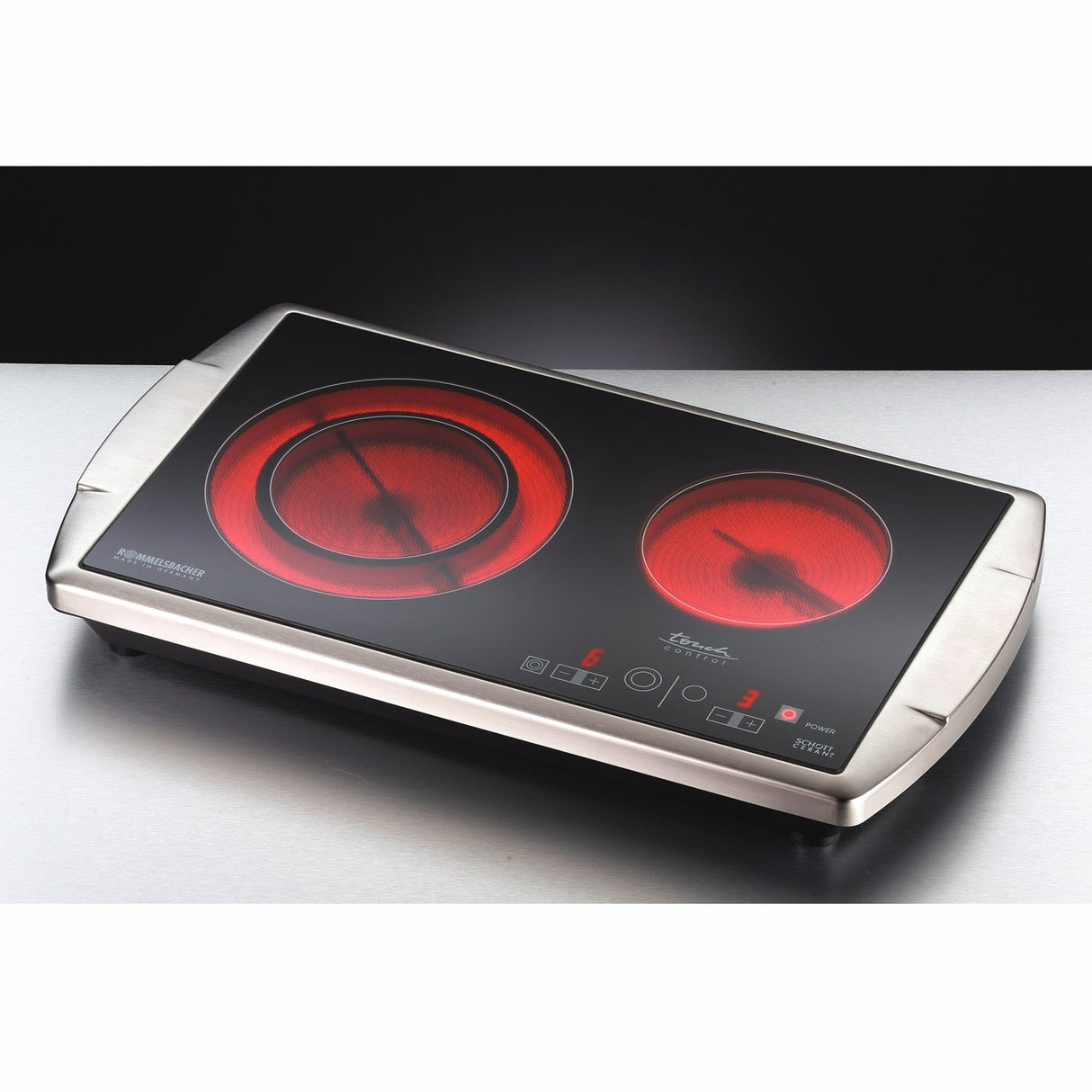 Rommelsbacher Kokplatta Dubbel High Light Ct 3403/Tc Schott Ceran® Touch Control
