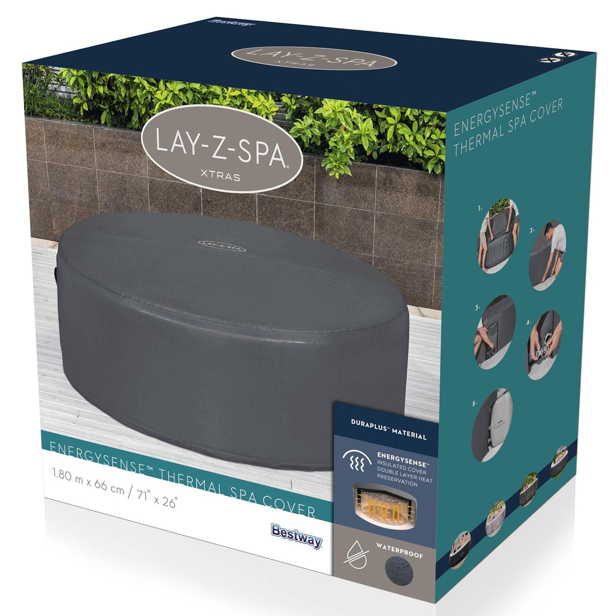 Bestway Lay-Z-Spa Thermal Skydd För Spabad Runt 1.80M X 66Cm