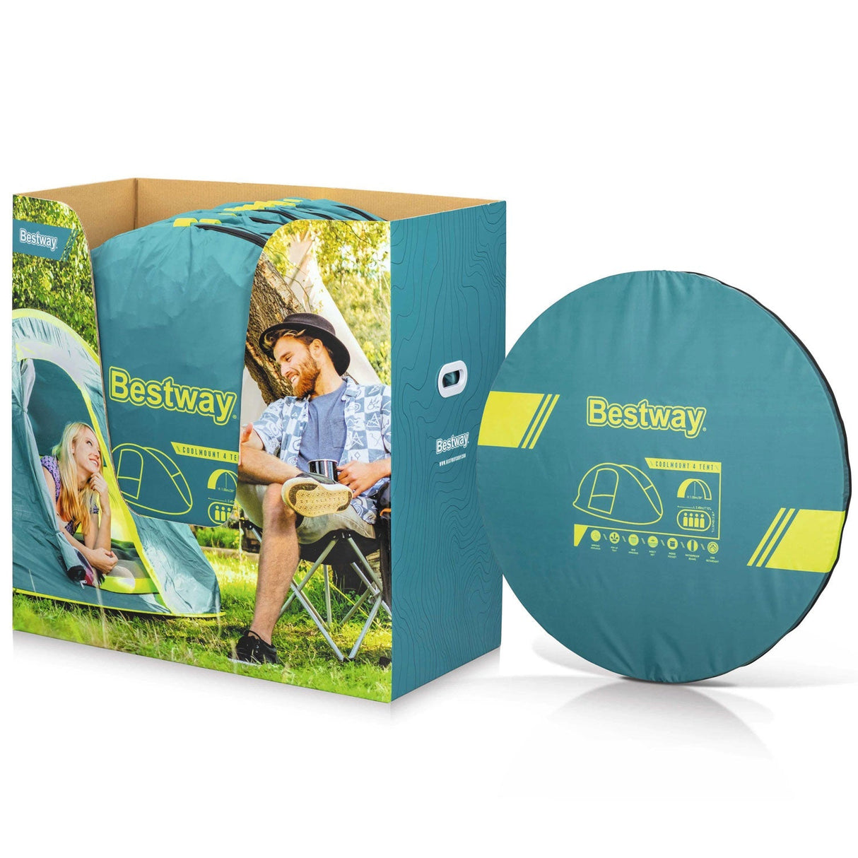 Bestway Coolmount Familjetält 4man 2.10m X 2.40m X 1.00m