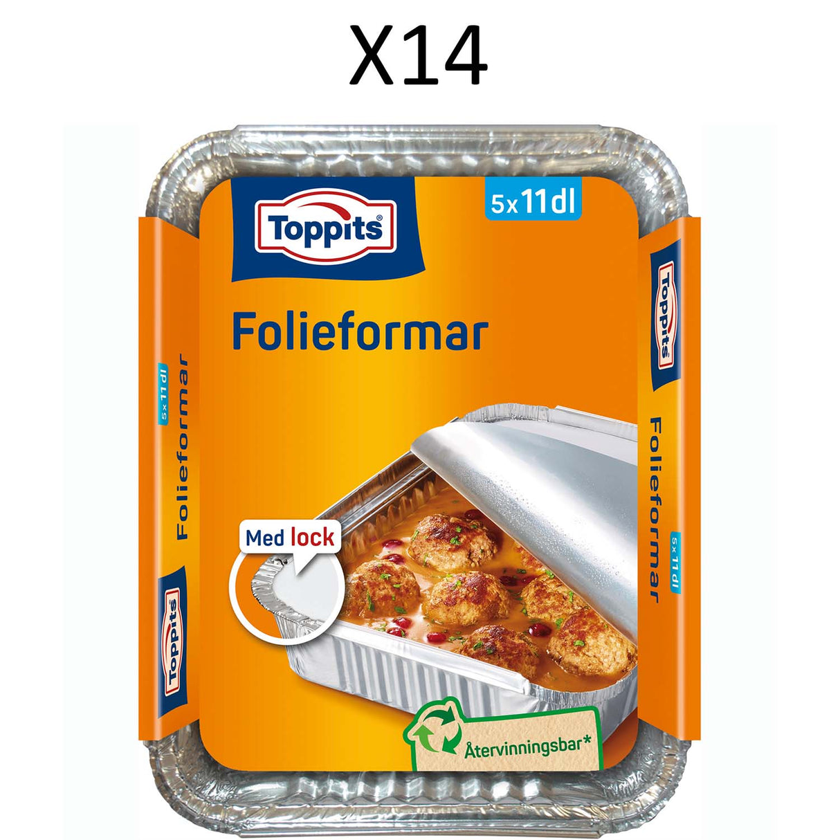 Toppits Folieformar med Lock 11dl 14stDFP