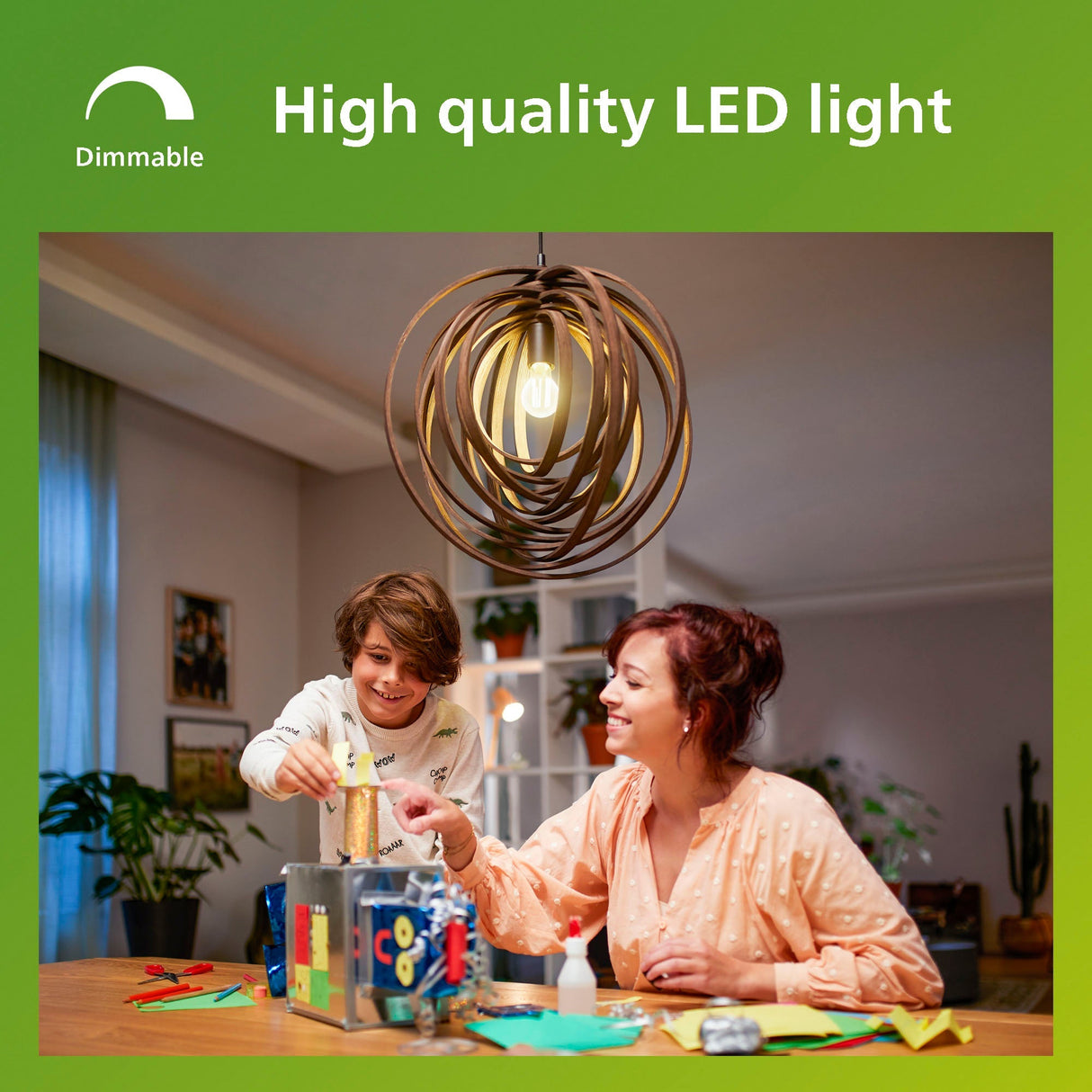 Philips LED E27 Normal A60 4 W (60 W) Frostad 840 lm Dimbar 2700 K Energiklass A