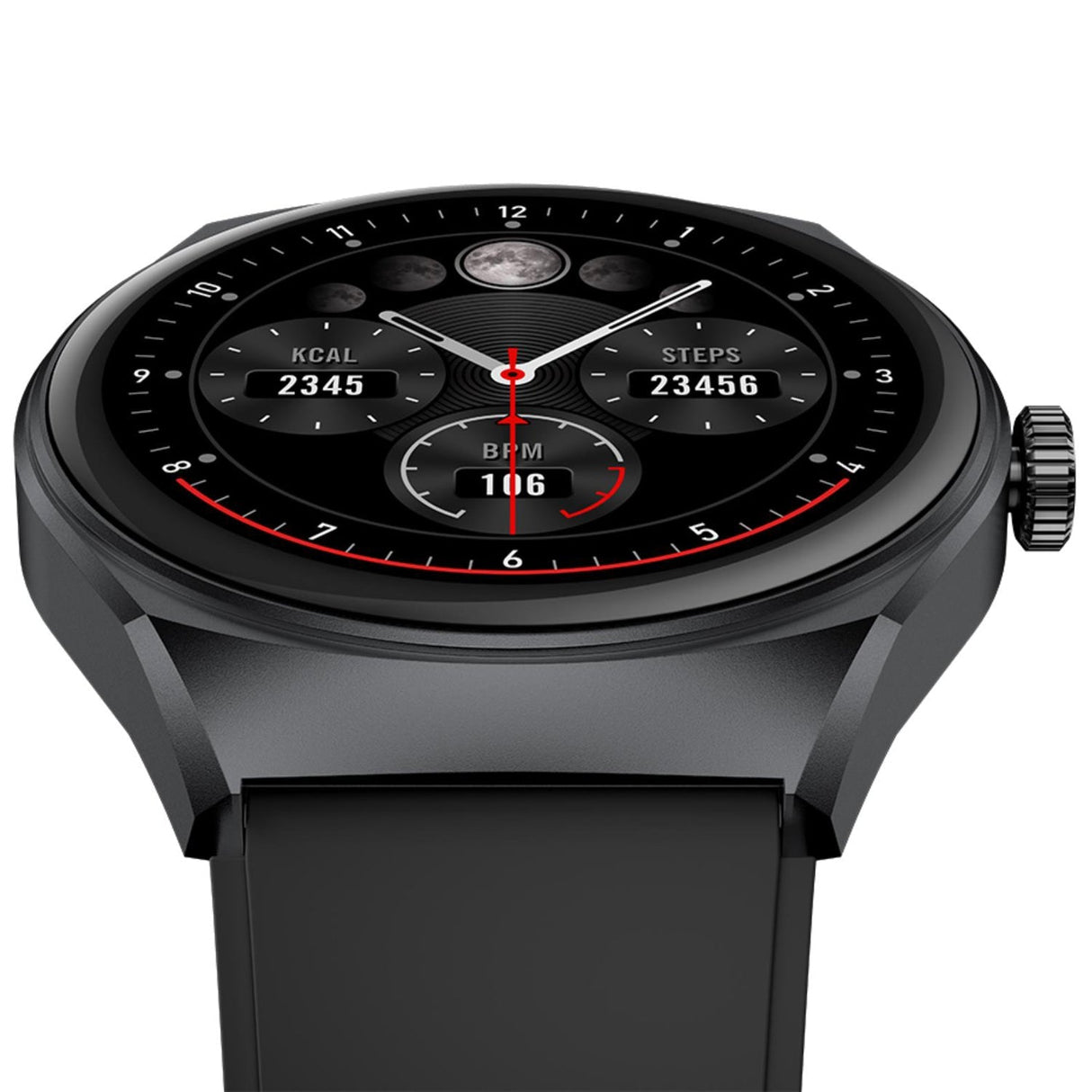Celly Trainerhalo Smartwatch med rund urtavla Svart