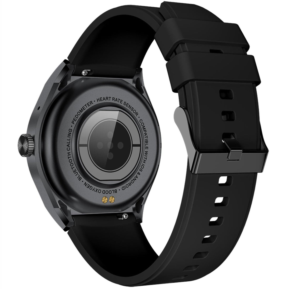 Celly Trainerhalo Smartwatch med rund urtavla Svart