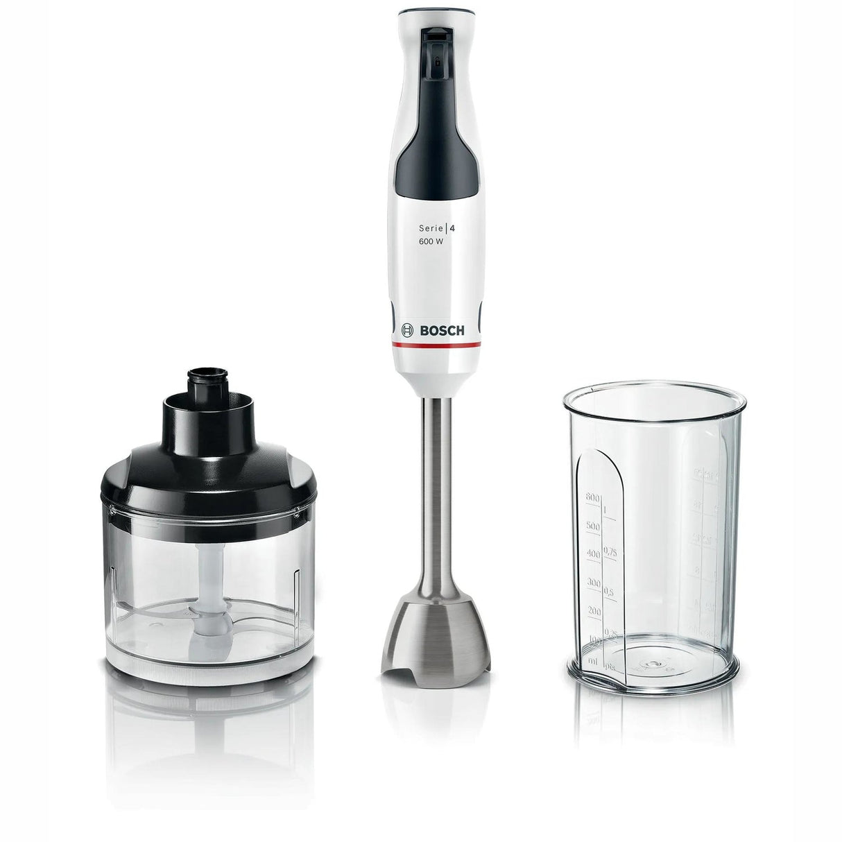 Bosch Stavmixer Paket MSM4W220 Inkl Bunke & Mini Hack 800Watt