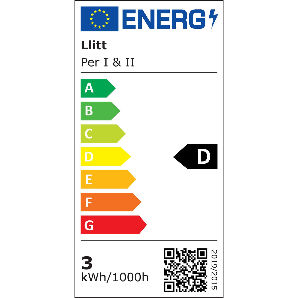 Llitt Per I Väggarmatur LED IP54 3000K 4W 210lm Vit