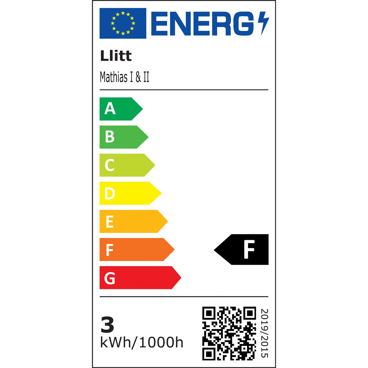 Llitt Mathias I Väggarmatur LED IP65 3000K 3W 290lm Vit