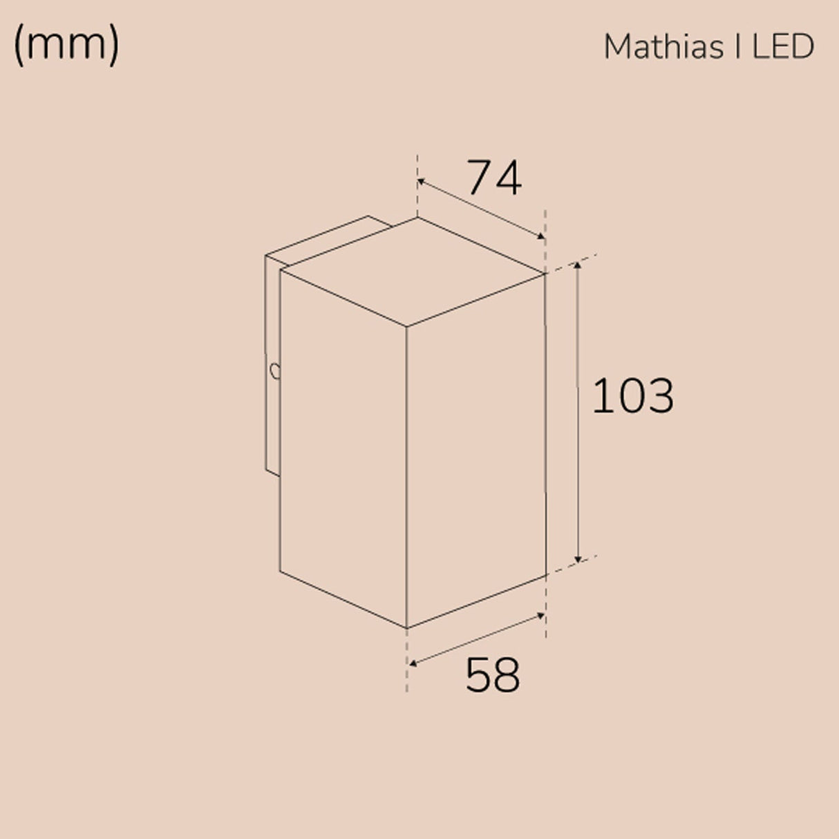 Llitt Mathias I Väggarmatur Led Ip65 3000K 3W 290Lm Corten