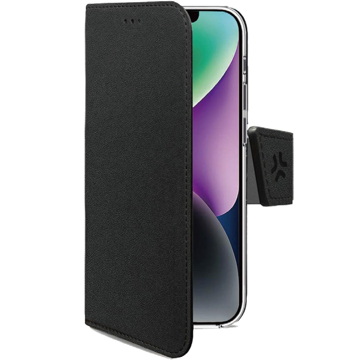 Celly Wally Wallet Case iPhone 16e Svart