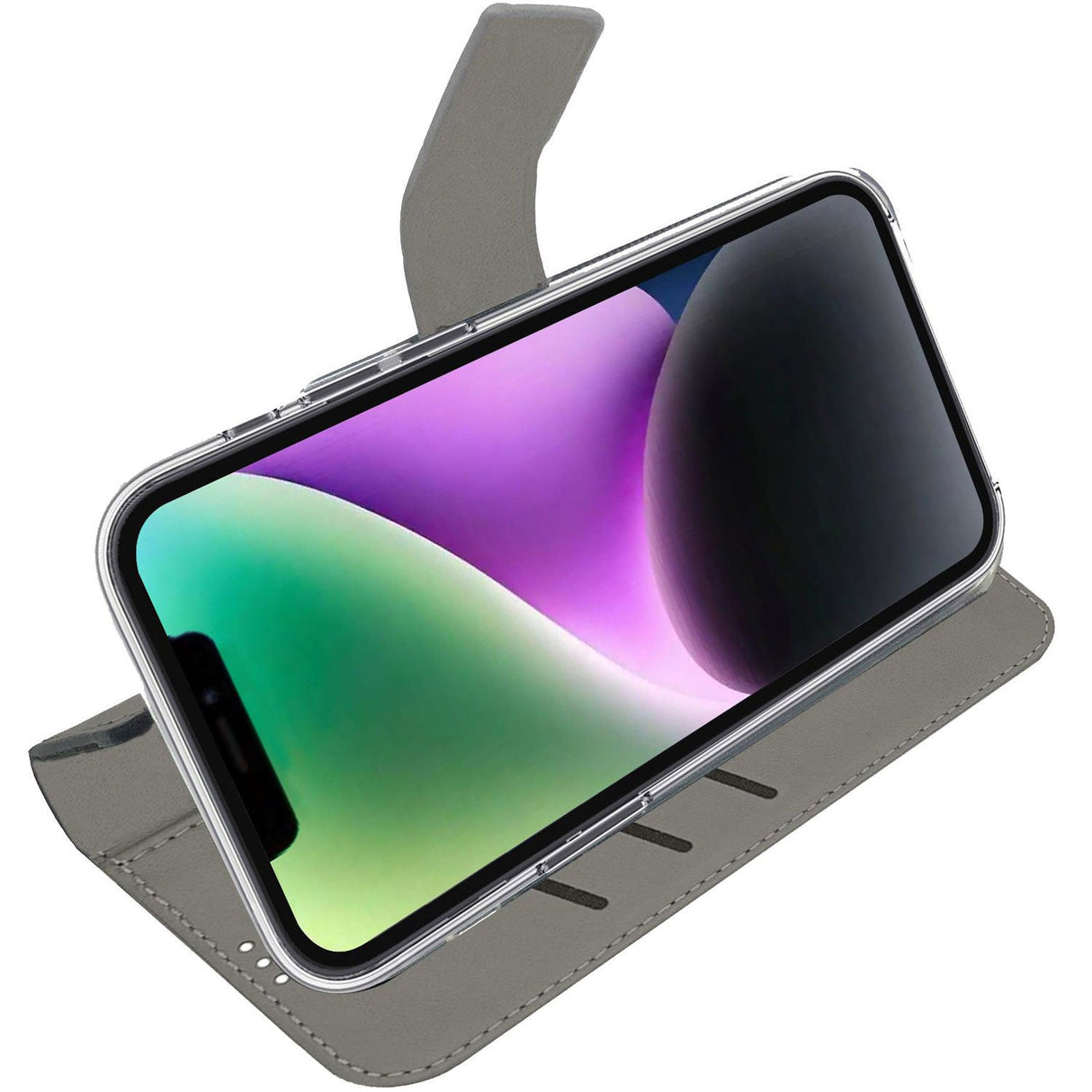 Celly Wally Wallet Case iPhone 16e Svart