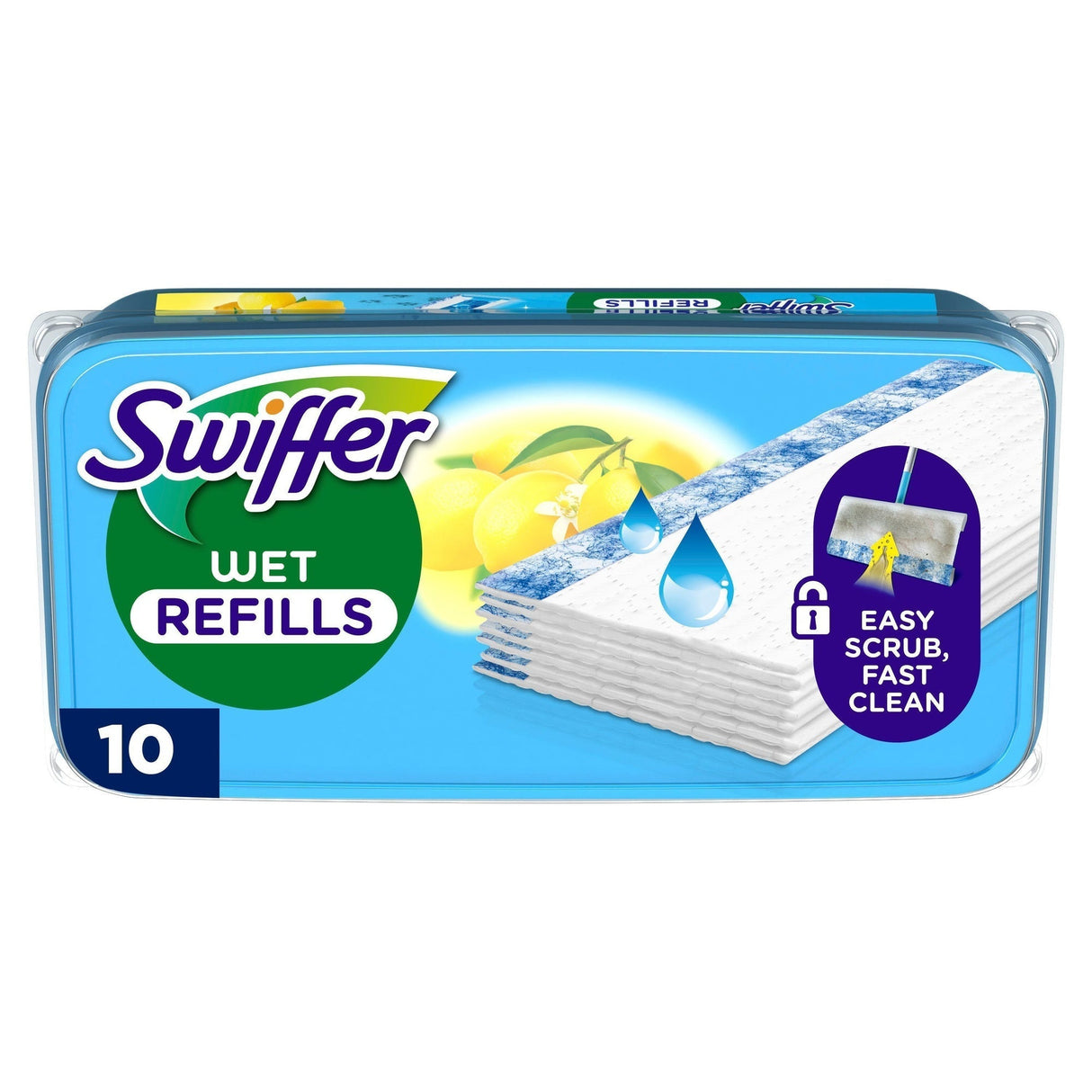 Swiffer Rengöringsdukar för Golv, 10st Fuktiga med Citrusdoft