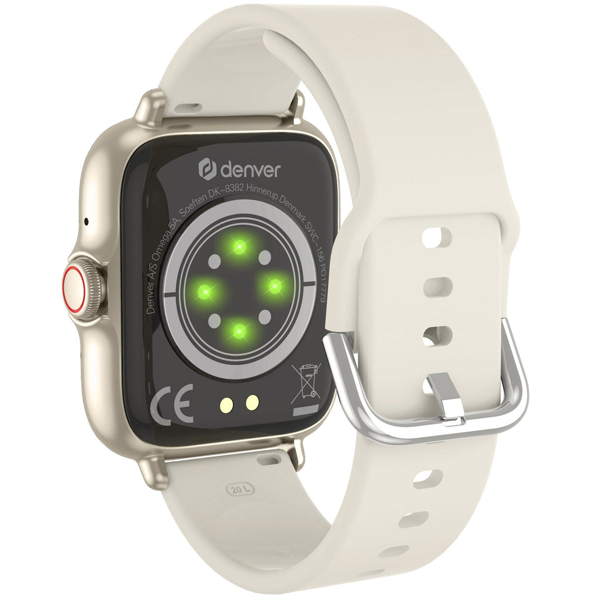 Denver Smartwatch 1,44" Display Hjärtsensor Beige