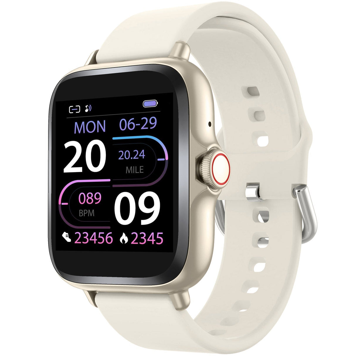 Denver Smartwatch 1,44" Display Hjärtsensor Beige