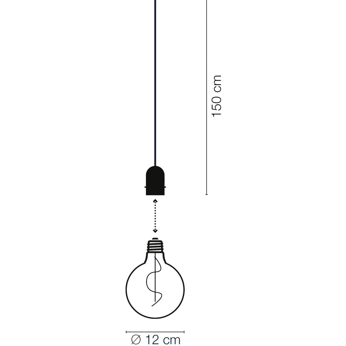 LightsOn Penny Pendellampa Gravity + DecoBulb XL Vintage