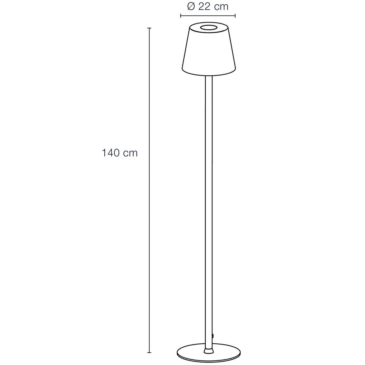 LightsOn Sofy Golvlampa Dimbar 8W 870lm Grå