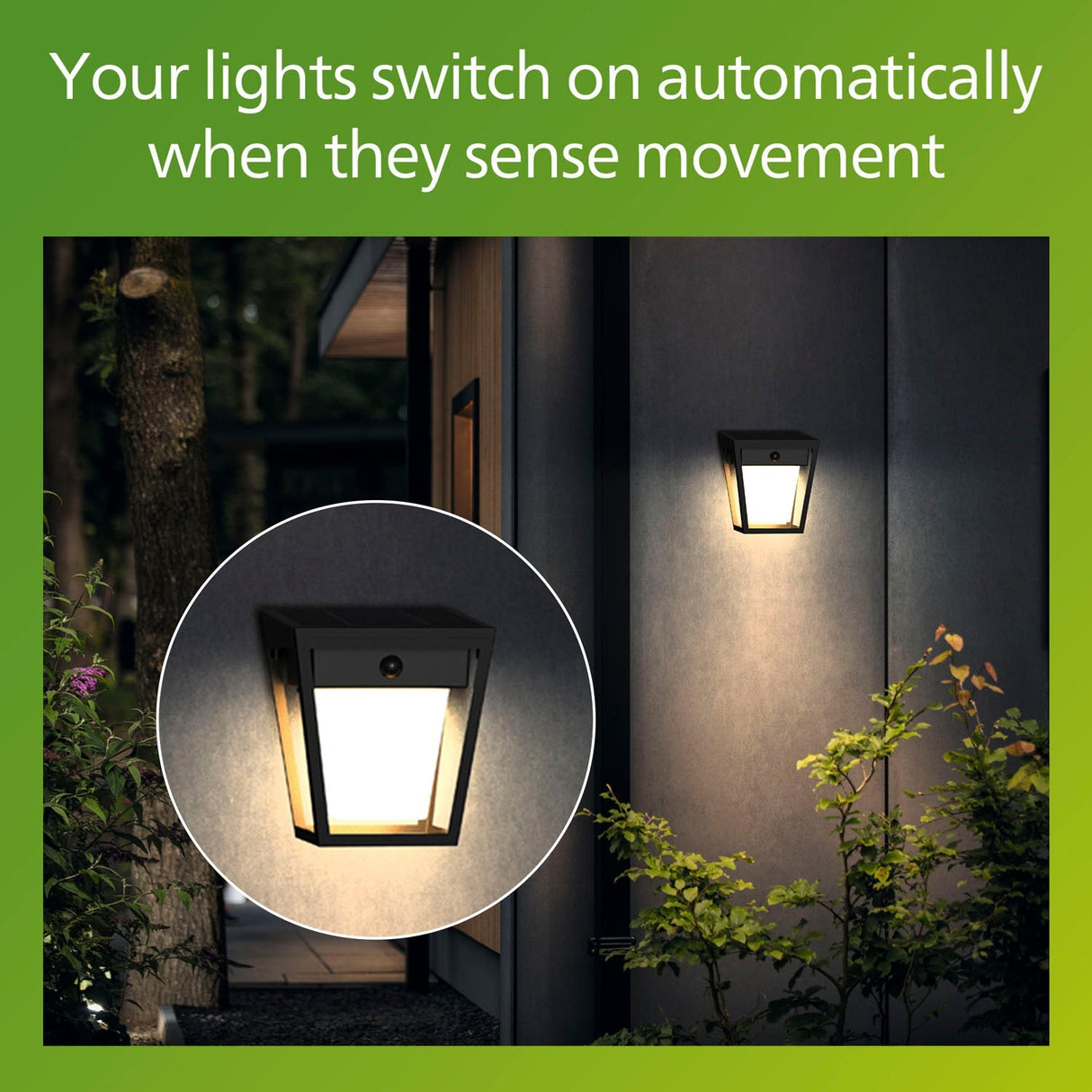 Philips Nissa Vägglampa Solcell Led 250/20Lm Svart