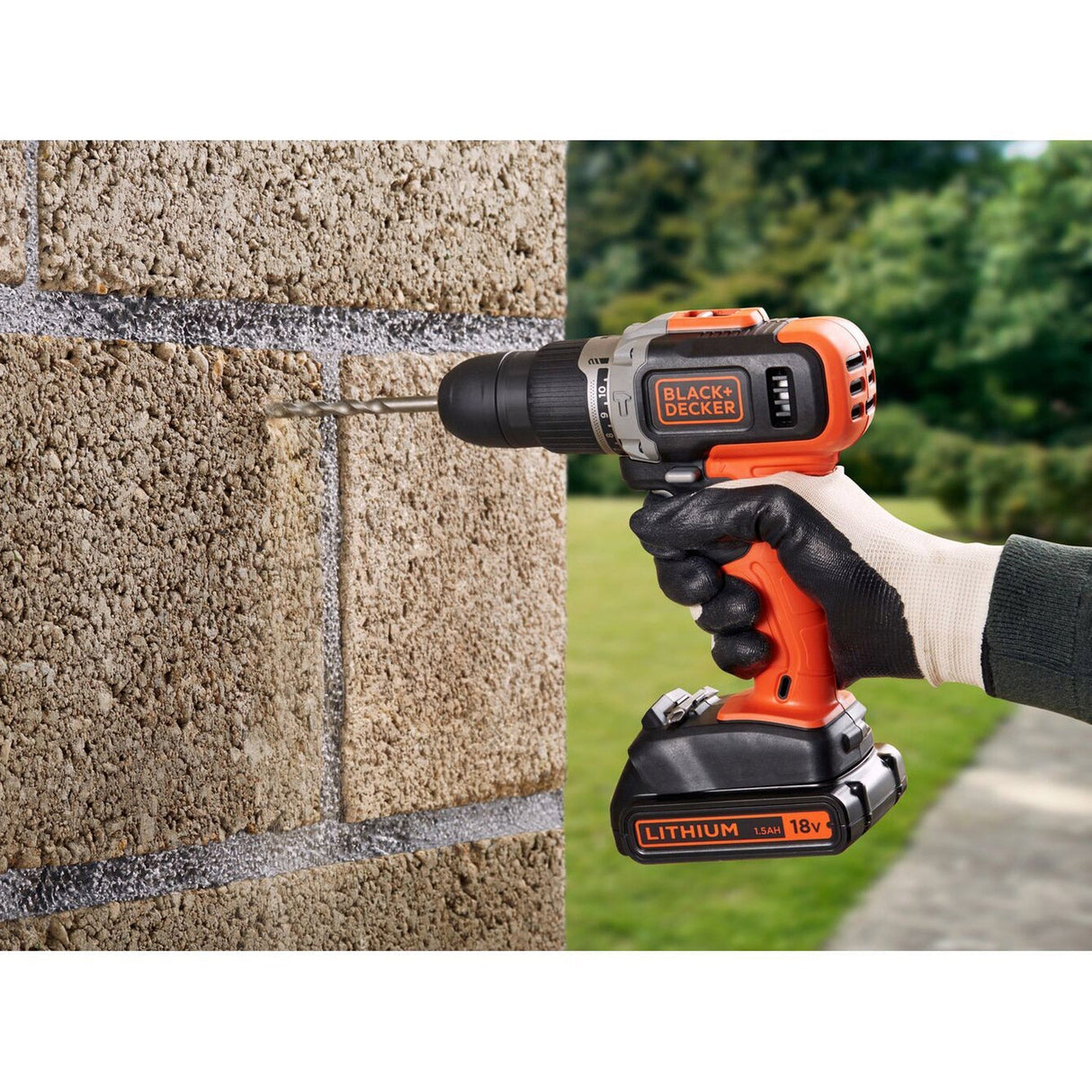 Black & Decker Slagborrmaskin 18V lithium-ion 2X1,5AH batt