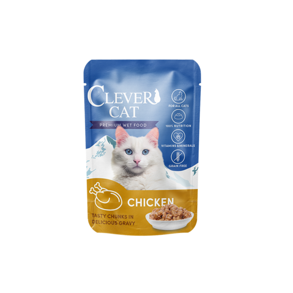 Clever Cat Pouches 12-Pack Kyckling